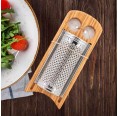 Flat Hard Cheese Grater with Olive Wood Handle » Biodora