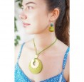 Sundara Paper Art - Fair trade Necklace ESHA Green