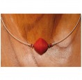 Stainless Steel Necklace with red Paper Bead