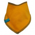 Reversible Baby bandana bib yellow/emerald, eco cotton | bingabonga