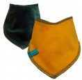 Reversible Baby Scarf yellow/emerald, eco cotton bandana bib | bingabonga