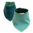 Reversible Baby Scarf mint/teal, eco cotton bandana bib | bingabonga