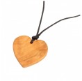 Natural Necklace with Pendant “Heart” made of Olive Wood