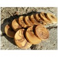 Olive wood discs for crafting round branch slices Ø 4 cm » D.O.M.