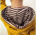 bingabonga pullover-hoodie for children, striped hood, yellow sweater