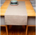 Organic Linen Table Runner Brown » nahtur-design