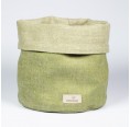 Organic Linen Basket Light Green » nahtur-design