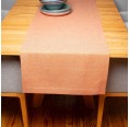 Plain Organic Linen Table Runner – Orange