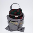 Leichtes Wollplaid mit Tasche aus Recycling-Baumwolle » nahtur-design