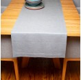 Organic Linen Table Runner Light Blue » nahtur-design