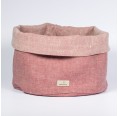 Organic Linen Basket – Rose (Pink) large