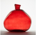 Organic red recycled glass Vase| Vidrios Reciclados San Miguel
