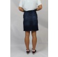 Eco Cotton Jeans Skirt, slight washout denim skirt | bloomers