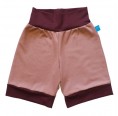 Organic Pull-On Shorts for children old pink/aubergine | bingabonga