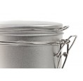 Silver storage container - tinplate can with clip-lock | Tindobo