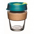KeepCup Cork Turbine 12 oz - refillable cup made of glass with cork band