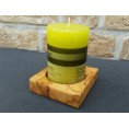 Olive Wood Candle Holder PAOLO for Pillar Candle | D.O.M.