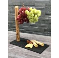 Slate Cheese Platter Snackeria with Wine Grape Holder » D.O.M.