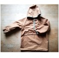Kids pull-on Rain Jacket camel, EtaProof Organic Cotton | Ulalue