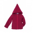 Eco fleece hoodie jacket berry - hooded coat for kids | Reiff