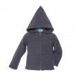 Eco fleece hoodie jacket stone - hooded coat for kids | Reiff
