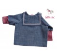 Baby Sailor Shirt, Jeans, GOTS organic cotton | Ulalue