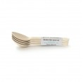 White spoon set for kids of bamboo | Biobu