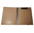 Document file folder with clibboard & elastic band by Werkhaus