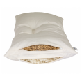 Combined 2-Chamber Pillow with wool beads & organic millet husks in natural rubber | speltex