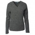 Crepe Full Wraparound Pullover of Organic Wool - Stone | Reiff