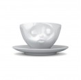 Kissing Cup | Handle & Saucer of Porcelain