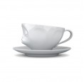 Kissing Cup | Handle & Saucer of Porcelain
