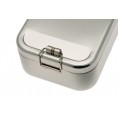 Tindobo Classic Lunch Box SILVER with Snap Lock Maxi