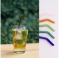 Curved Smoothie Glass Straws clear or colourful | Living Designs