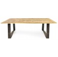 Upcycled wooden table lignaro PATINA 2 with design magnetic legs | reditum