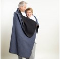 nahtur-design Fluffy Loden Blanket (new wool) blue/black