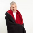 nahtur-design Fluffy Loden Blanket (new wool) black/red