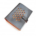 Ecowings Luxury ring file Notebook, vegan leather cover orange