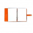 Ecowings Luxury ring file Notebook, vegan leather cover orange