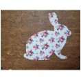 Bunny Sew-on Patch - Organic Cotton floral right » Ulalue