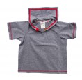 Short-Sleeve Baby Sailor Shirt grey, eco cotton | Ulalue