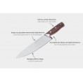 Sustainable Chef’s Knife, rosewood handle » My-Blades