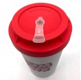 bico2go organic takeaway cup lid red