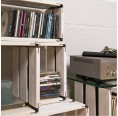 Upcycled shelving system white wood moveo. CASA 20.XX