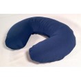 Neck Cushion Organic Millet Shells, Organic Cotton Cover Navy + Natural Rubber