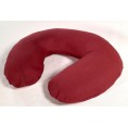 Neck Cushion Organic Millet Shells, Organic Cotton Cover Ruby + Natural Rubber