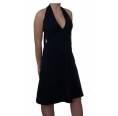 Halter-neck dress black Marilyn Monroe style - Organic Jersey