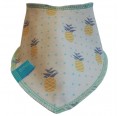 Reversible Baby Scarf Pineapple/Light Blue - Baby Bandana Bib | bingabonga