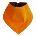 Reversible bandana bib Plain, eco cotton yellow | bingabonga