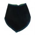 Reversible bandana bib Plain, eco cotton navy/green | bingabonga